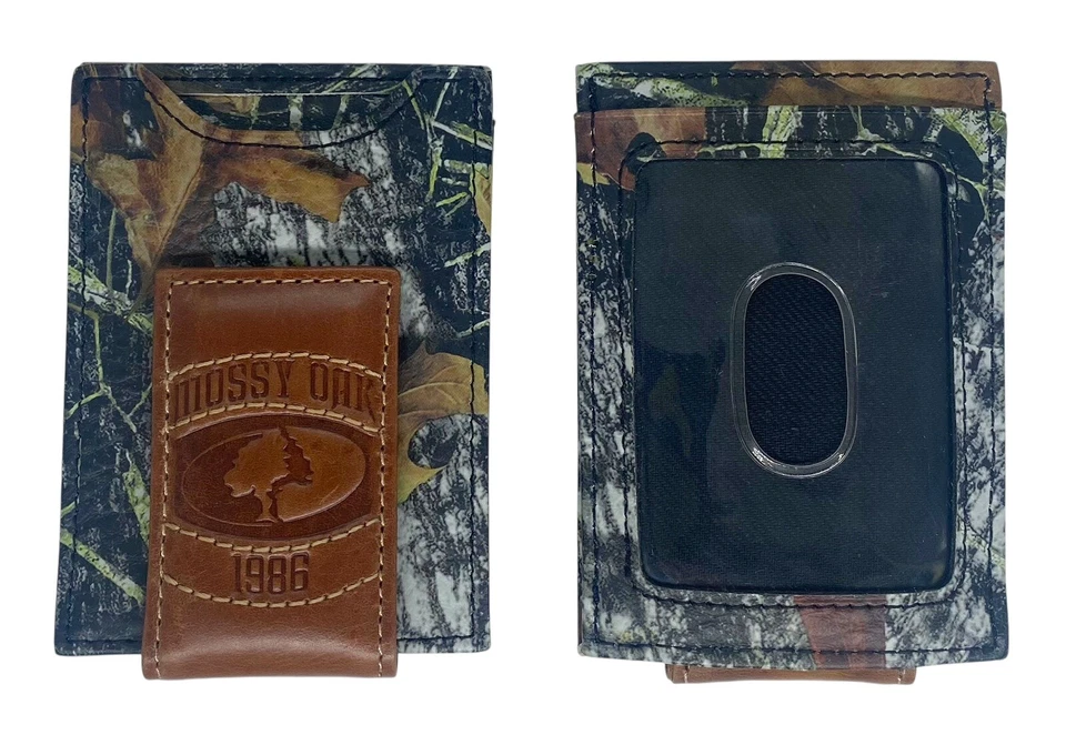 Mossy Oak Front Pocket Wallet with Leather Branded Money Clip-New - Image 1 of 1