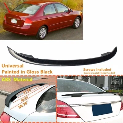 Fit For 2007-2009 Kia Spectra Rear Trunk Spoiler Wing Gloss Black 51'' Universal Foto 1 de 4