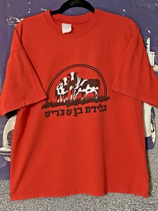 Vintage 90s Ben & Jerry's Ice Cream Red XL Double Sided T-Shirt - Picture 1 of 10