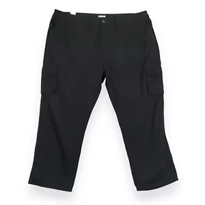 ROCXL Black Cargo Pants Mens Size 56x32 Big & Tall Chino Twill Cotton NWT - Picture 1 of 14