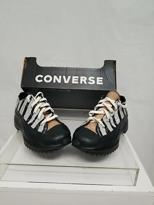 НОВЫЙ Converse запустить звезда похода Ox черный/серебро/золото унисекс M3/W4.5 на шнуровке кроссовок - Изображение 1 из 4