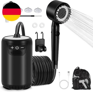 Camping Dusche, 8000Mah Tragbare Campingdusche Akku Mit Pumpe, Outdoor Mobile Du - Bild 1 von 12