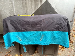 Horseware Irland Mio Lite leichte Pferde-Weidedecke Gr.80 braun/türkis #1 - Bild 1 von 8