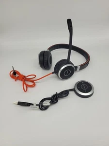 Jabra Evolve 40 Stereo Black Headband Headsets ENC010 With Controller - Afbeelding 1 van 9