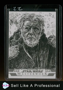 OBI-WAN KENOBI TOPPS STR WARS MASTERWORK SKETCH CARD 1/1 BY JAMES HARRIS 2024 EN - Bild 1 von 2