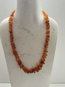 Bernsteinkette Bernstein Kette  Länge ca. 64 cm  Größe d. Steine ca. 18 mm - Bild 1 von 4