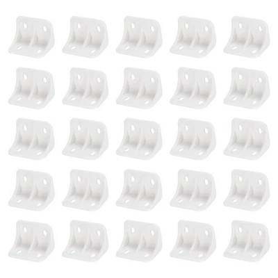 50 Stück Kunststoff Eckstreben 36 x 24 x 24 mm rechtwinklig Winkel weiß - Bild 1 von 4