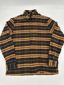 Allsaints Langarm Hemd mit Knopfleiste Oxbox Flanell orange & schwarz dick Große L - Bild 1 von 4
