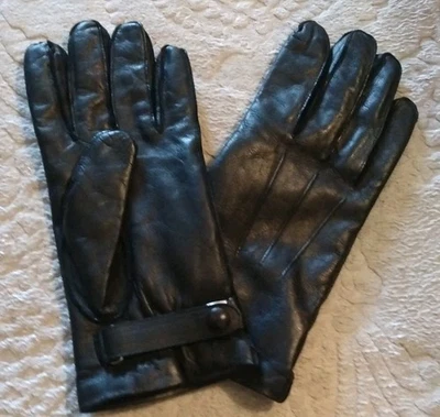 Portolano J. Guantes de conducción grandes de cuero negro Crew para hombre forro de cachemir nuevos sin etiquetas Foto 1 de 4