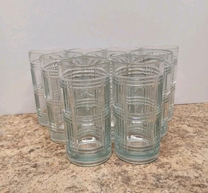 Set di 9 bicchieri decorativi vintage con gancio di ancoraggio blocco trasparente 16 oz - Foto 1 di 8