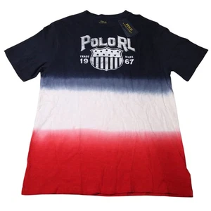 NWT Polo Ralph Lauren T Shirt Boys XL 18-20 Red White Blue Graphic Logo Tee USA - Picture 1 of 5