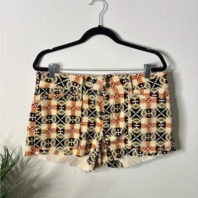 Pantalones Cortos Retro Anthropologie Pilcro Para Mujer The Wanderer Pana Tiro Bajo Talla 30 Foto 1 de 4