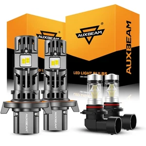 4x AUXBEAM Canbus LED Headlight High Low Beam Fog Bulbs For Ford F-150 2004-2014 - Picture 1 of 12