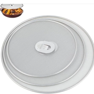 3pcs Stainless Steel Oil Splatter Screens for Frying Pan and Pizza Pan Sizes - Image 1 of 4