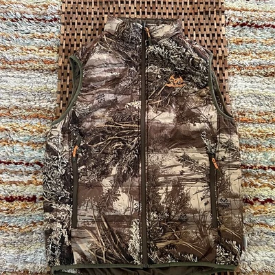 RealTree Max 1 XT Camo Puffer Vest Full Zip Men's Size Medium M - Image 1 of 3