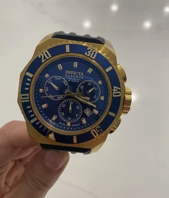 Reloj Invicta Hombre Russian Diver 8.5" Negro Silicona 55mm 25732 Día Ventana Foto 1 de 4