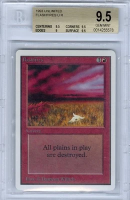 Flashfires (Unlimited), Magic the Gathering, BGS 9.5 (GEM MINT) - Image 1 of 2