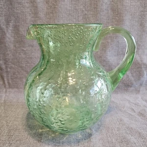 Vintage MCM Textured Green Acrylic Pitcher Jug – Mid Century Modern Retro - Picture 1 of 9