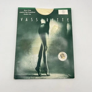 Pantimedias Vassarette Rose Trim Control Top Puntera Sombra Marfil Medias L-Long - Imagen 1 de 2