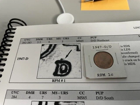1947-D/D Northeast Lincoln Wheat cent UNC RB RPM 1 Really Nice coin RARE Cover