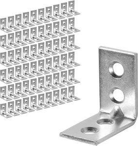 Stainless Steel 1'' L Brackets 20 Pack 90° Corner Shelf Furniture Support - Picture 1 of 6