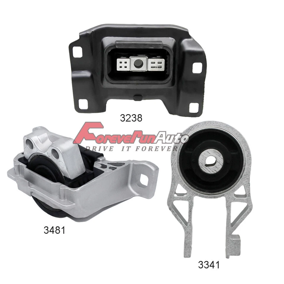 3pcs Engine Motor & Trans. Mount Set For 2013-2016 Ford Focus S SE Titanium 2.0L - Image 1 of 4