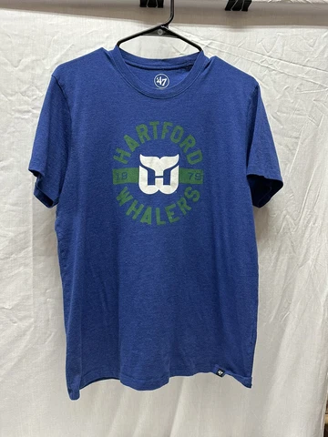 Hartford Whalers (Carolina) Shirt 47 brand scrum Mens Medium Retro Throwback Cover