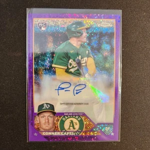2023 Topps Chrome Update Conner Capel RC Purple Speckle Refractor Auto /299 L12 - Picture 1 of 2