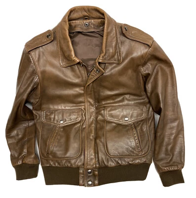 Men's B-52 Leather Bomber Jacket Aviator Flight Coat Sz 40 No Brand - Image 1 of 4