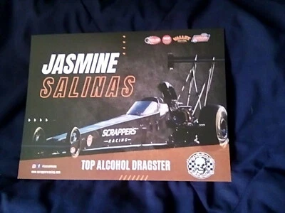 2021 JASMINE SALINAS SCRAPPERS RACING NHRA TOP ALCOHOL DRAGSTER POSTCARD