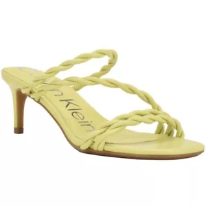 Calvin Klein Women's Sandals Slip on heels Ileyia Straps Light Green Size 7.5 M - Picture 1 of 5