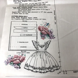 Pinafore Yoke Fabric Panel 8313 Daisy Kingdom to use w DK or Simplicity pattern - Picture 1 of 5
