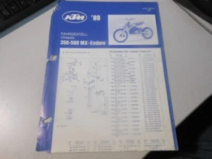 Póster tipo chasis de fábrica KTM 1989 350-500 MX-Enduro 202.911.89 - Imagen 1 de 3