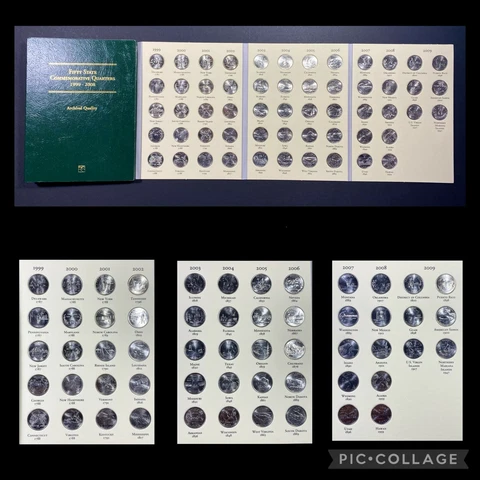 1999-2009 State Quarters & Territories Complete 56 Coin Unc  Set  *JB's Coins* Cover