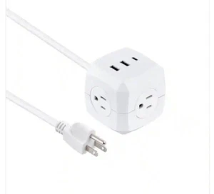 NEU Kommerzieller Elektrischer 3 Steckdosen 3-USB Würfel - Bild 1 von 2
