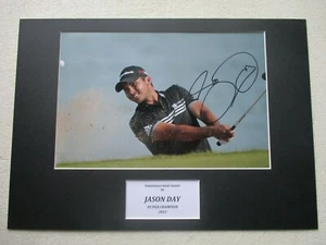 JASON DAY 2015 US PGA CHAMPION GENUINE HAND SIGNED A3 MOUNTED PHOTO DISPLAY- COA - Picture 1 of 3
