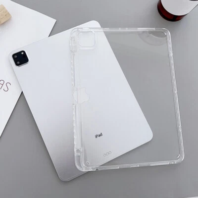 Clear Case Acrylic Hard Cover With Pencil Holder For iPad Pro 13/11 7/8/9/10th - Image 1 of 4