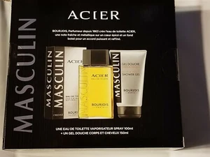 Bourjois Acier Masculin Gift Set EDT and Shower Gel - Picture 1 of 2