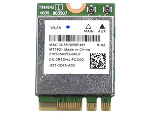 MEDIATEK MT7921 M.2 2230 PCI-E USB WIFI 6 802.11AX BLUETOOTH 5.2 CARD R5DHJ - Picture 1 of 2