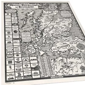 The Whisky Map of Scotland - Fine Art Prints by Manuscript Maps - Picture 1 of 14