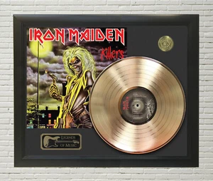 Iron Maiden Killers Framed Legends Of Music Gold LP Record Display - Picture 1 of 4
