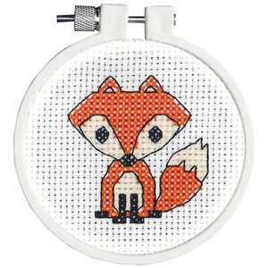 'Kid Stitch' Cross Stitch Kit ~ Fox EASY FOR KIDS & BEGINNERS #021-1755 - Picture 1 of 3