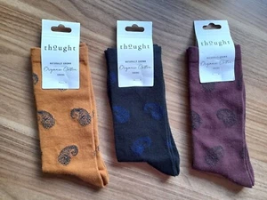 THOUGHT BAMBOO HERRENSOCKEN - SPM543 HOMER BIO BAUMWOLLE 200 NADELBLATTDRUCK - BRANDNEU MIT ETIKETT - Bild 1 von 14