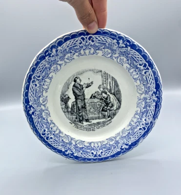 Assiette parlante Terre de fer Creil et Montereau Grammaire n°12 prononciation - Photo 1/4