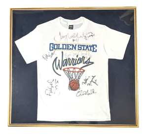 Vintage 80s GOLDEN STATE WARRIORS Team Signed Shirt Framed NBA Chris Mullin Rare - Bild 1 von 18