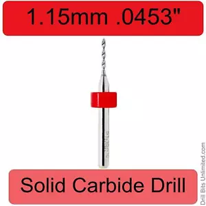 Brocas de carburo de 0,045" 1,15 mm vástago de 1/8" UNA pieza - R/S - Imagen 1 de 4