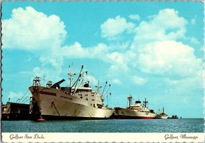 GULFPORT STATE DOCKS Mississippi Continental Postcard CA15 - Picture 1 of 2