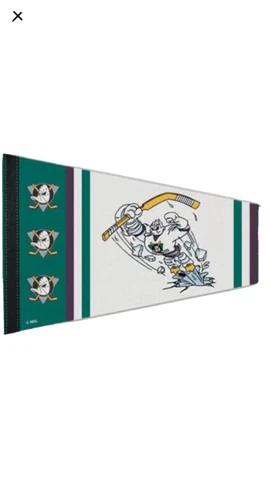 Mighty Ducks of Anaheim ANA '95 NHL Retro Series Premium Felt Collectors PENNANT Cover