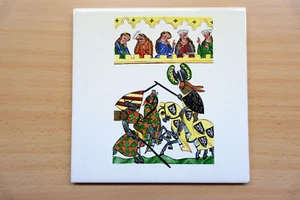 Mondsee Keramikfliese handbemalt Walther von Klingen - Bild 1 von 1