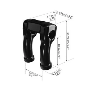 4" Handlebar Riser 1.25" Top Clamp Fit For Harley Softail Street Bob 2018-2025 - Picture 1 of 11